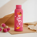 Personalized Floral Name Water Bottle