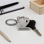 Personalized Heart-Shaped Metal Keychain | Love Craft Gifts