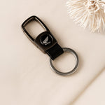 Premium Black Metal Keychain with Initial or Logo Customization | Love Craft Gifts