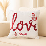 Personalized Love Sequin Cushion with Name | Love Craft Gifts