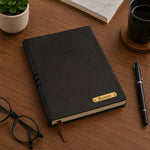 Personalized Pen & Notebook Gift Set with Custom Name Engraving | Premium A5 Executive Journal & Matte Black Metal Pen Gift for Professionals - A5 | Love Craft Gifts™