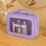 Personalized Purple Travel & Storage Bag with Transparent Window | Love Craft Gifts