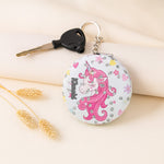 Personalized Unicorn Mirror Keychain – Glitter Design | Love Craft Gifts