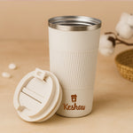 Personalized White Travel Coffee Tumbler with Spill-Proof Lid – Custom Name Printed | Love Craft Gifts