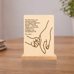 Personalized Wooden Father’s Day Hand Plaque with Custom Name | Emotional Gift for Dad from Son & Daughter - 8x6" | Love Craft Gifts™