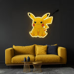 Pikachu Neon Light Wall Decor (15x15") | Love Craft Gifts