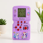 Personalized Unicorn Brick Game Console – Retro Handheld Game for Kids | Love Craft Gifts