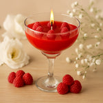 Personalized Raspberry Cocktail Candle in Glass | Love Craft Gifts