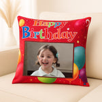 Personalized Happy Birthday Cushion with Custom Photo | Love Craft Gifts