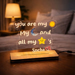 You Are My Sun, Moon & Stars – Personalized Name Acrylic LED Lamp | Love Craft Gifts