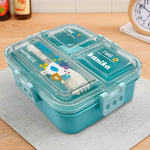 Personalized Blue Unicorn Lunchbox with Spoon & Container | Love Craft Gifts