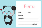 Simple Panda Name Slips