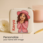 Personalized Jewellery Travel Case – Name & Cartoon Print Organizer | Love Craft Gifts