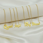 Custom Name Crown Pendant Necklace – Gold-Plated Personalized Jewelry | Love Craft Gifts