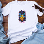 Cartoon Bobcat Printed T-shirt | Love Craft Gifts