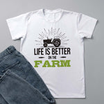 Life Is Better On The Farm Printed T-shirt | Love Craft Gifts