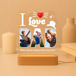 Custom LED Photo Lamp – I Love Dad Acrylic Night Light | Personalized Father’s Day Gift | Love Craft Gifts