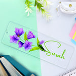 Personalized Transparent Plant Flower Bookmark - 5 pcs-2x6 inches