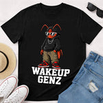 Wake Up Gen Z Cockroach Graphic T-Shirt for Men & Women | Viral Satirical Streetwear Tee Inspired by Internet Youth Culture - Black | Available in S, M, L, XL & XXL | Love Craft Gifts™
