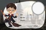 Personalized Harry Potter-Themed School Name Slips | 12x18" Sheet with 36 Labels