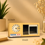 Personalized Wooden Perpetual Desk Calendar with Rotating Date Display | 8x3.5 Inch | Love Craft Gifts