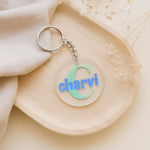 Name & Initial Round Keychain