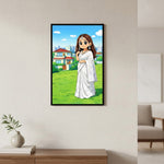 Shinchan-Style Cartoon Portrait Wall Photo Frame (8×12”)