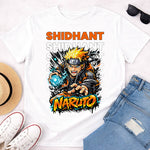 Personalized Anime Ninja Inspired Name T-Shirt for Men & Women – Custom Printed White Tee | Love Craft Gifts