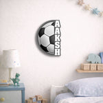 Personalized Football Name Wall Frame – Custom Sports Name Wooden Wall Décor (8x5 Inch) Kids Room Gift | Love Craft Gifts™