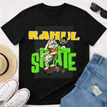 Personalized Skater Bunny Name T-Shirt for Men & Women – Custom Printed Black Street Style Tee | Love Craft Gifts