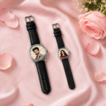 Personalized His & Her Photo Watch Set with Black Straps | Romantic Gift | Love Craft Gifts™