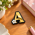Personalized Golden Initial Charm 2x2" | Love Craft Gifts™