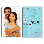 Personalized Long Distance Couple Photo & Map Card | Custom Photo & Location Map | Love Craft Gifts™