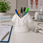 Premium Doctor White Coat Pen Stand| Personalized Medical Desk Organizer Gift
