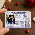Personalized Couple Relationship License Card | Romantic Gift for Boyfriend, Girlfriend, Husband & Wife | Love Craft Gifts™