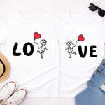 Personalized Couple Matching T-Shirts “Love” Design