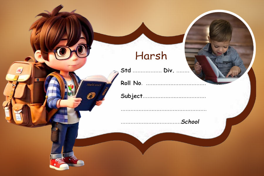 Cartoon Boy Personalised Notebook Name Slips | Love Craft Gifts |