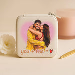 Personalized Couple Photo Jewellery Travel Case (4×4 Inch) | Love Craft Gifts