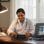 Personalized Premium Acrylic Desk Name Plate for Office & Home (12×8 Inch) | Love Craft Gifts