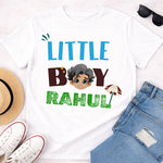 Personalized Little Boy White T-Shirt – Custom Name Printed Kids Tee | Love Craft Gifts