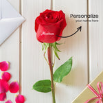 Personalized Real Red Rose with Custom Name – Elegant & Everlasting Gift