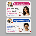 Personalized Boyfriend & Girlfriend License Photo Card Set | Romantic Gift for Couples | Love Craft Gifts™