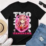 Personalized Zero Two Anime Name T-Shirt for Women – Custom Printed Black Tee | Love Craft Gifts