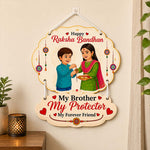 Happy Raksha Bandhan Brother Wall Hanging 9x12" | Love Craft Gifts™ -