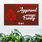 Top Wooden Home Name Plates-12x15"