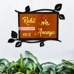 Tree Birds Wooden Home Name Plates-12x15"