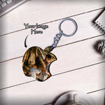 Personlized Photo Apple Wooden Keychain | love craft gift