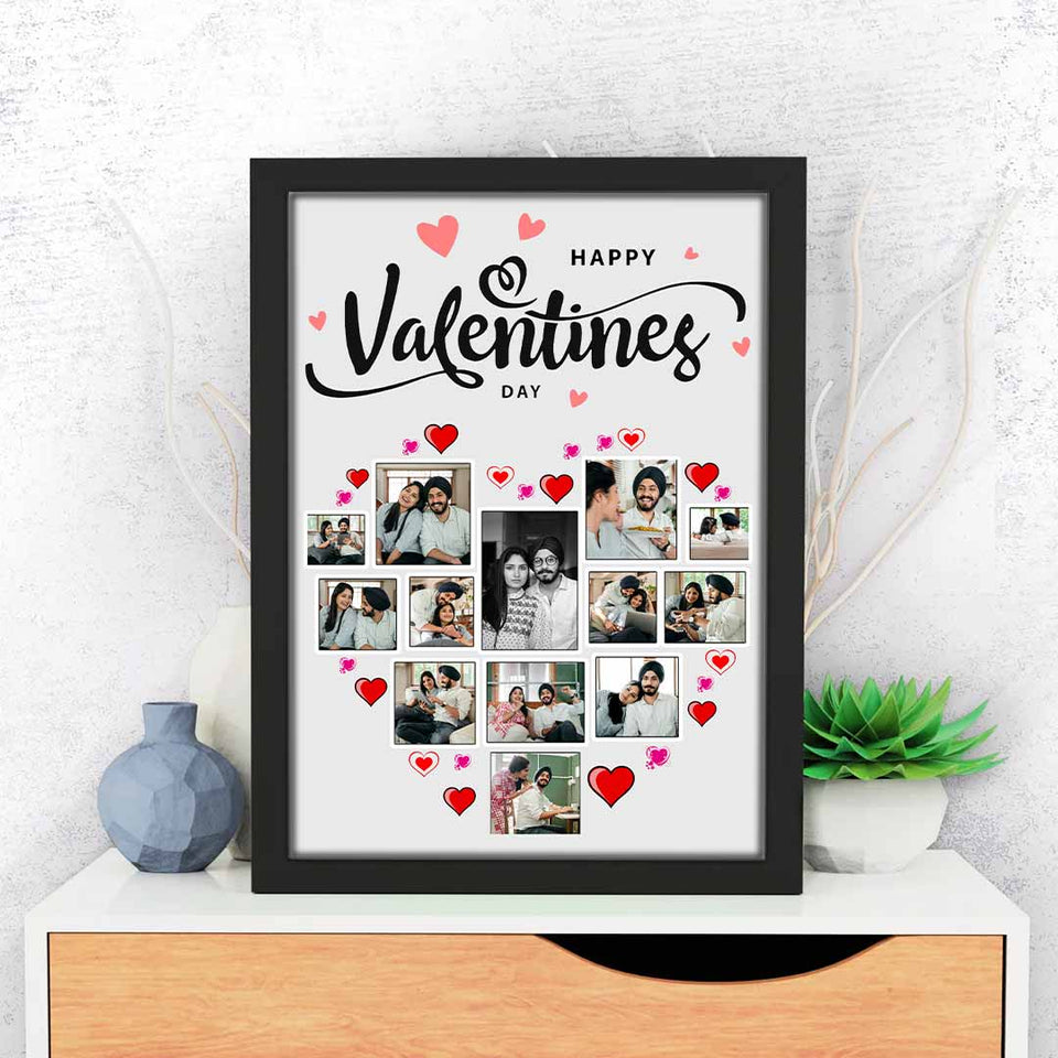 Valentine Special -Personalized Multi Photo Frame For Loved One-8x12"