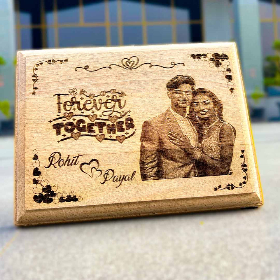 Valentine's Wooden Engraving Frame