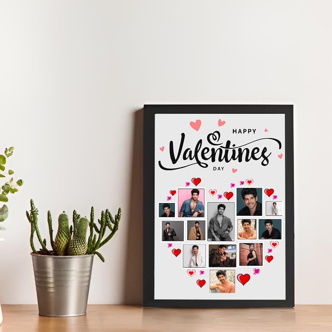 Valentine Special -Personalized Multi Photo Frame For Loved One-8x12"